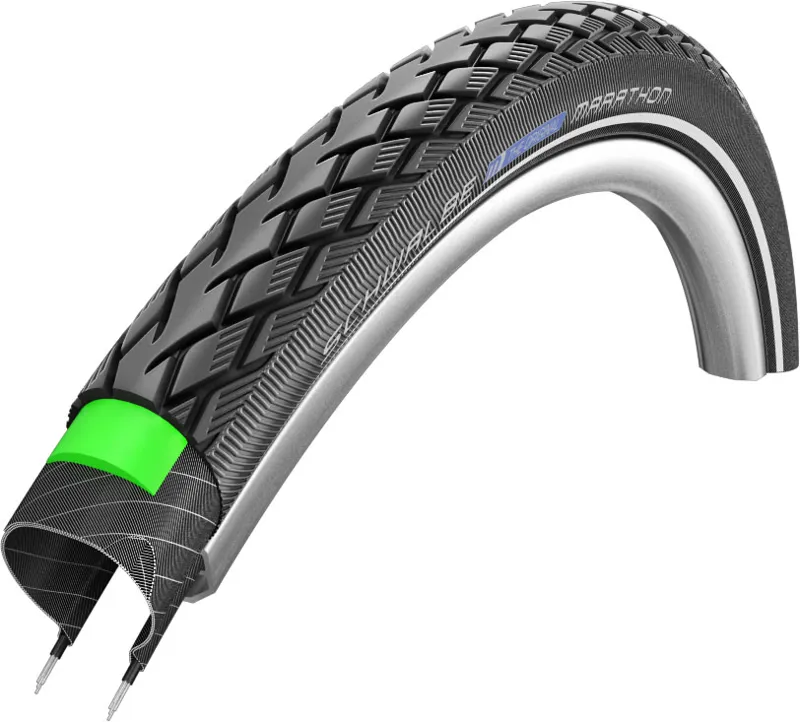 Schwalbe Marathon GreenGuard Touring Endurance Compound Tyre in Black/Reflex