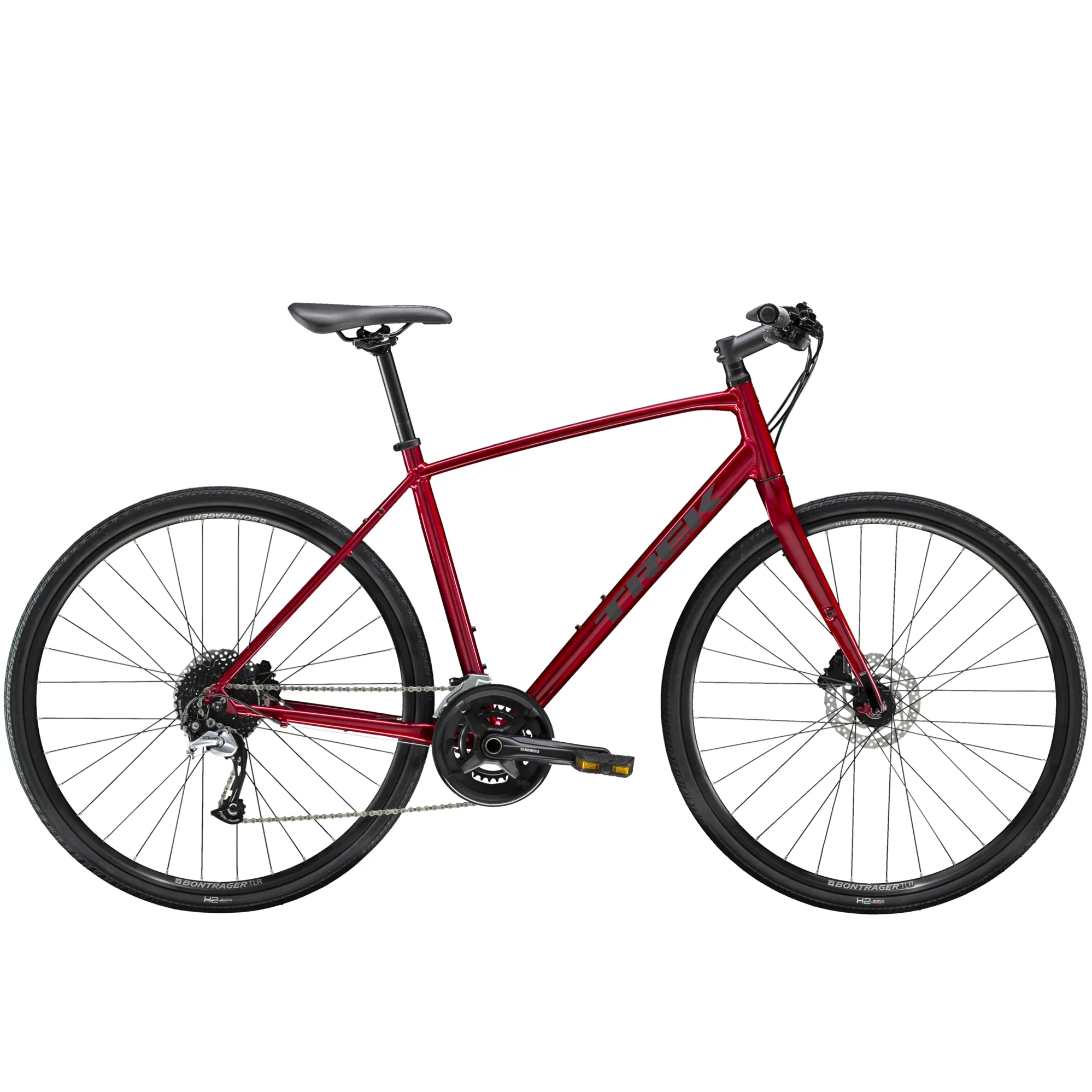 Trek FX Disc Mens Hybrid Bike in Red - Main Image