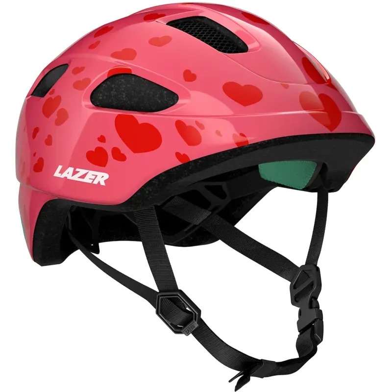 Lazer NutZ 2.0 KinetiCore Youth Helmet in Little Hearts