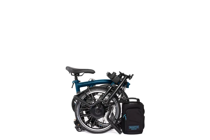 Brompton - Electric C Line - 4 Speed - Medium Bar - Ocean Blue-3