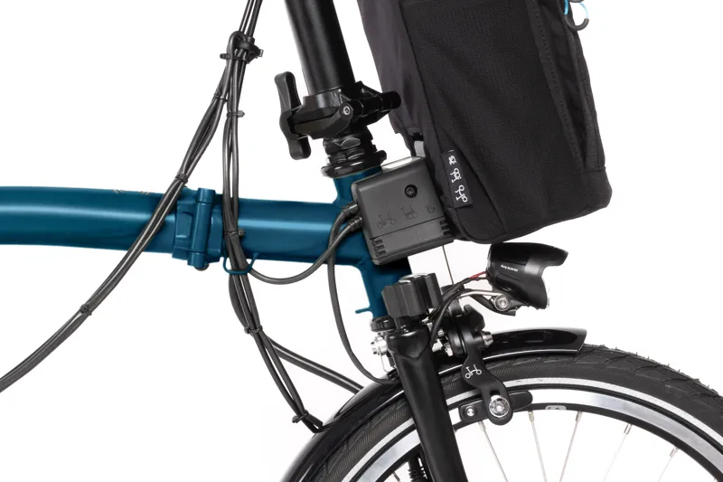 Brompton - Electric C Line - 4 Speed - Medium Bar - Ocean Blue-4