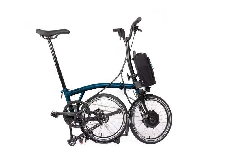 Brompton - Electric C Line - 4 Speed - Medium Bar - Ocean Blue-5