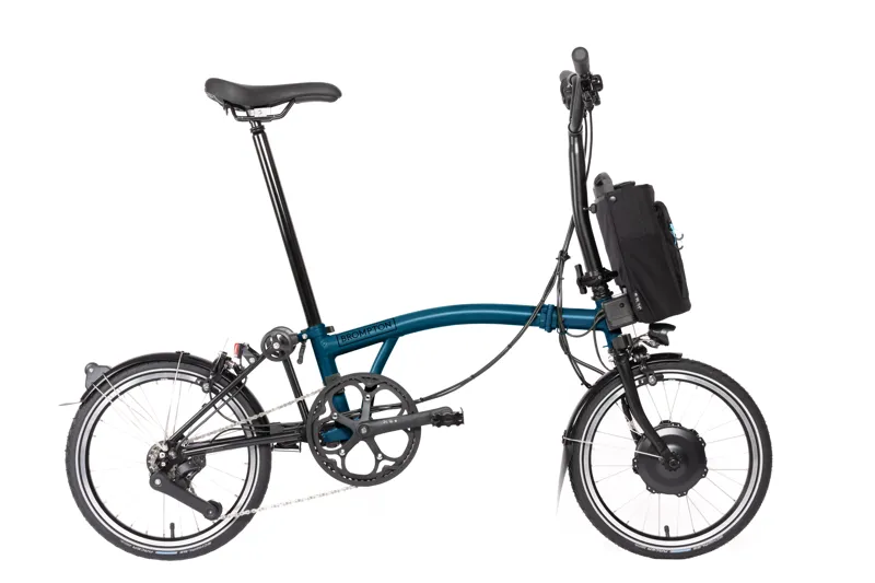 Brompton - Electric C Line - 4 Speed - Medium Bar - Ocean Blue-6