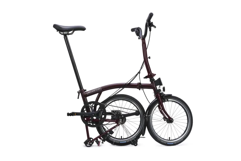 Brompton - C Line - 12 Speed - Mid Bar - Plum Red-3