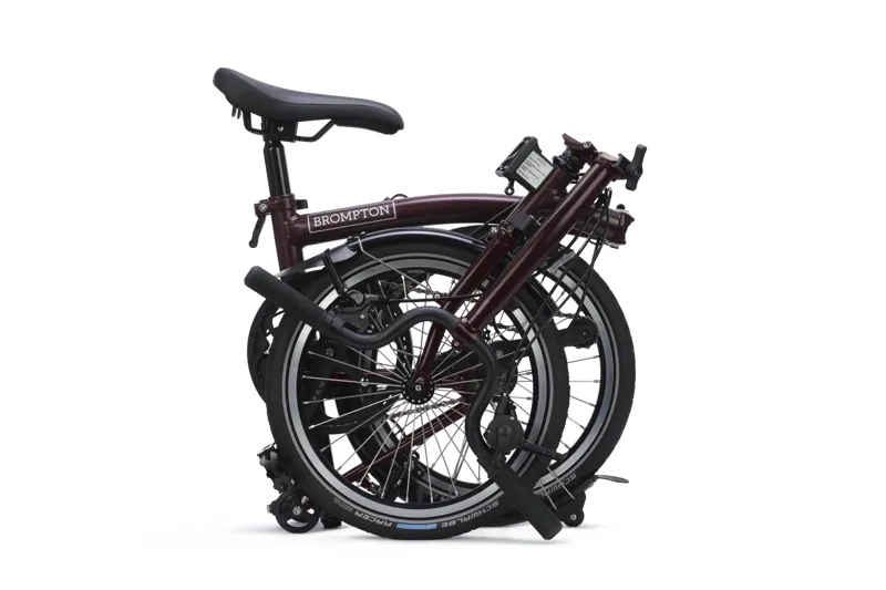 Brompton - C Line - 12 Speed - Mid Bar - Plum Red-1