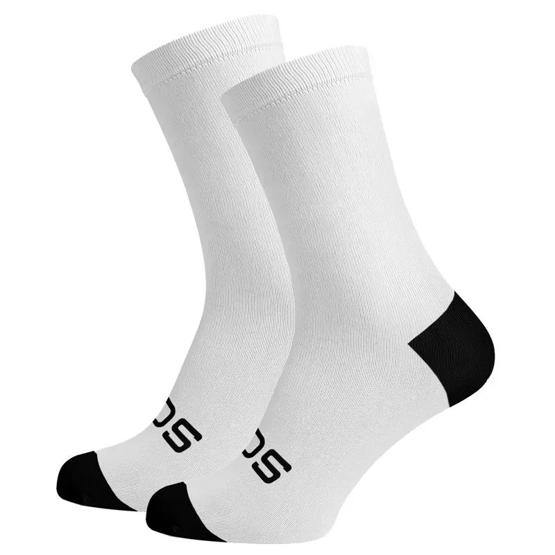 Sox Footwear Solid White Premium Crew Socks L