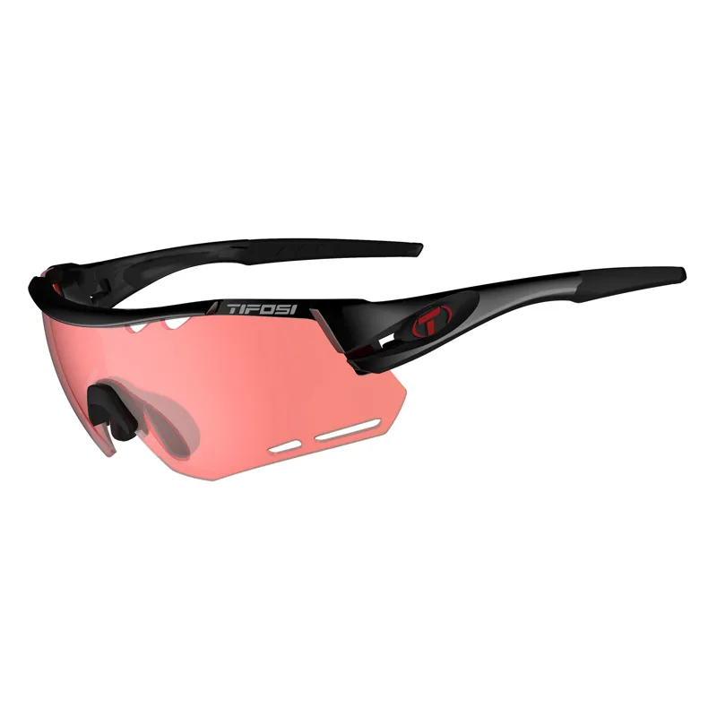 Tifosi Alliant Red Lens Sunglass in Black